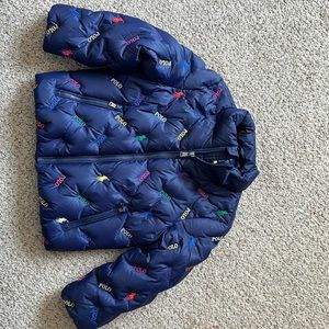 Multicolored stitch Ralph Lauren Puffer Jacket
